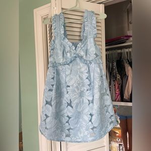 NEW WITH TAGS! For love and lemons baby blue floral mini dress!